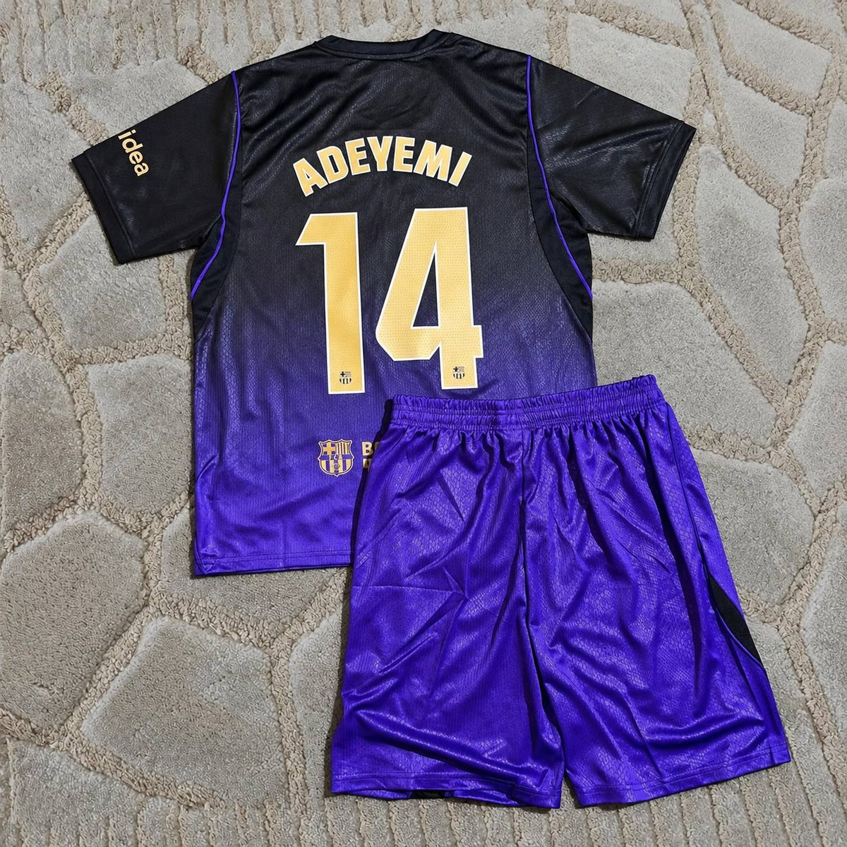 Karim Adeyemi #14 Barcelona 2027 New Season Away Kids Jersey Soccer Shirt Trikot Maillot Magliaa