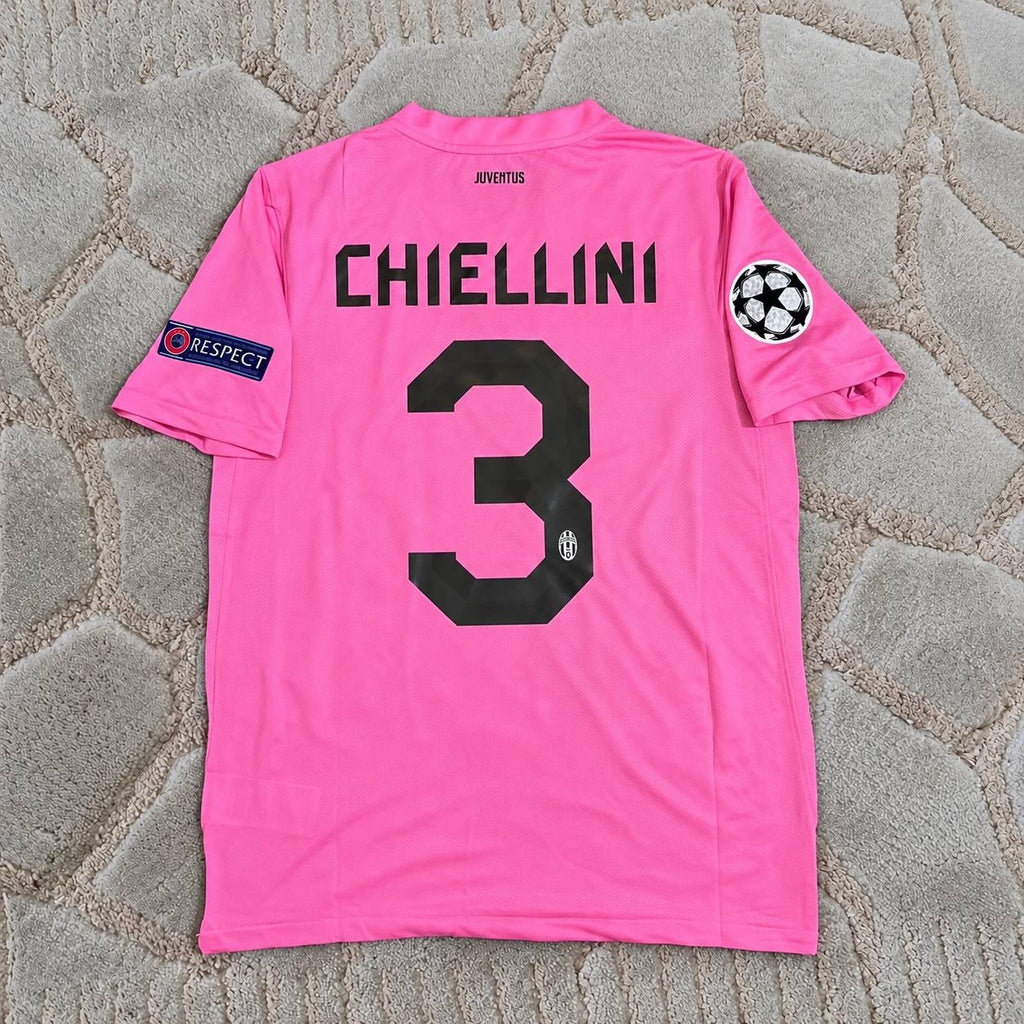 Giorgio Chiellini Juventus Pink 2012 2013 Season Retro Jersey Soccer Shirt Trikot Maillot