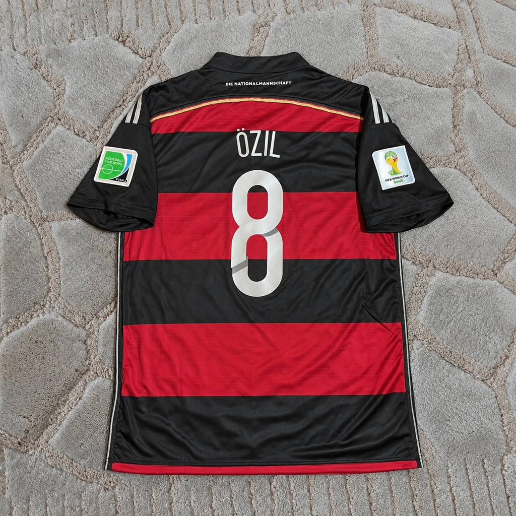 Mesut Özil Germany Deutschland 2014 World Cup Brazil Black Red Retro Jersey  Soccer Shirt Trikot Maillot Magliaa
