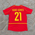 Nuno Gomes #21 Portugal 2002 Retro Home Red Football Jersey Trikot Maillot