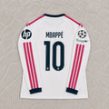 Kylian Mbappe White Long Sleeve Jersey Maillot Trikot Soccer Shirt