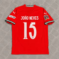 João Neves Portugal UEFA Nations League Winner Red Jersey Trikot Maillot Soccer Shirt