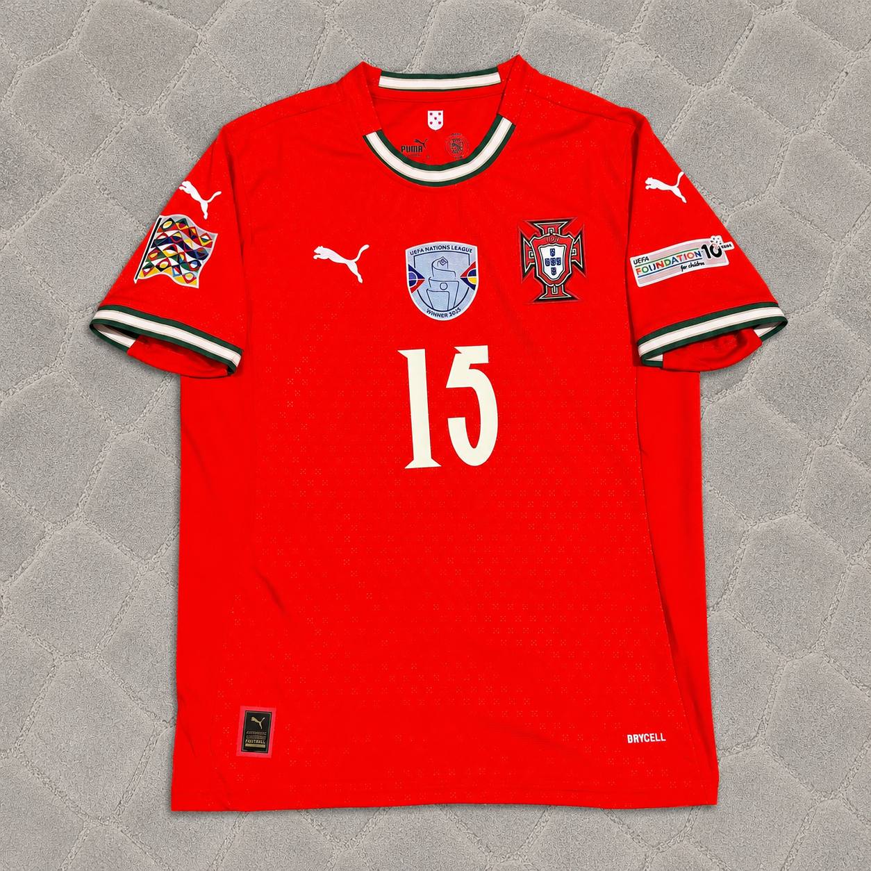 João Neves Portugal UEFA Nations League Winner Red Jersey Trikot Maillot Soccer Shirt