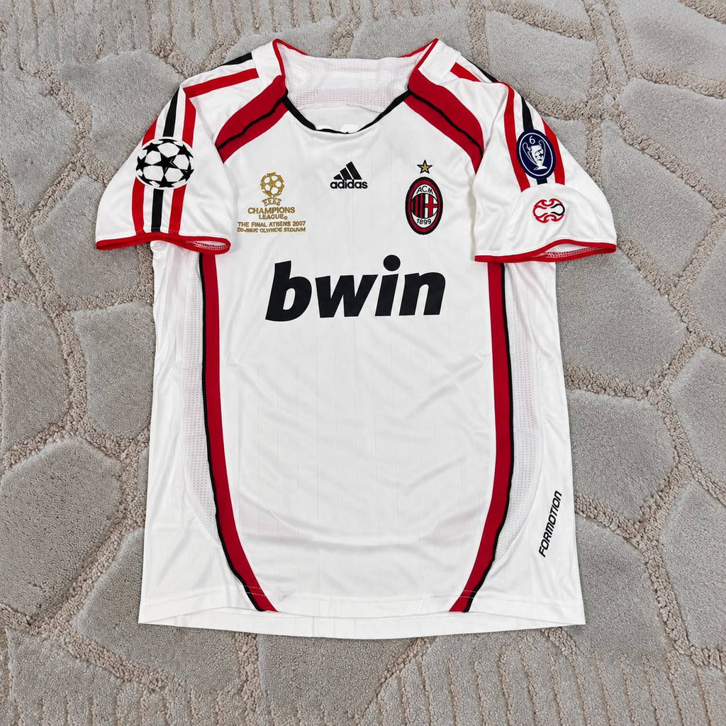 Filippo Inzaghi Milan 2007 Final White Retro Football Jersey Soccer Shirt Trikot Maillot