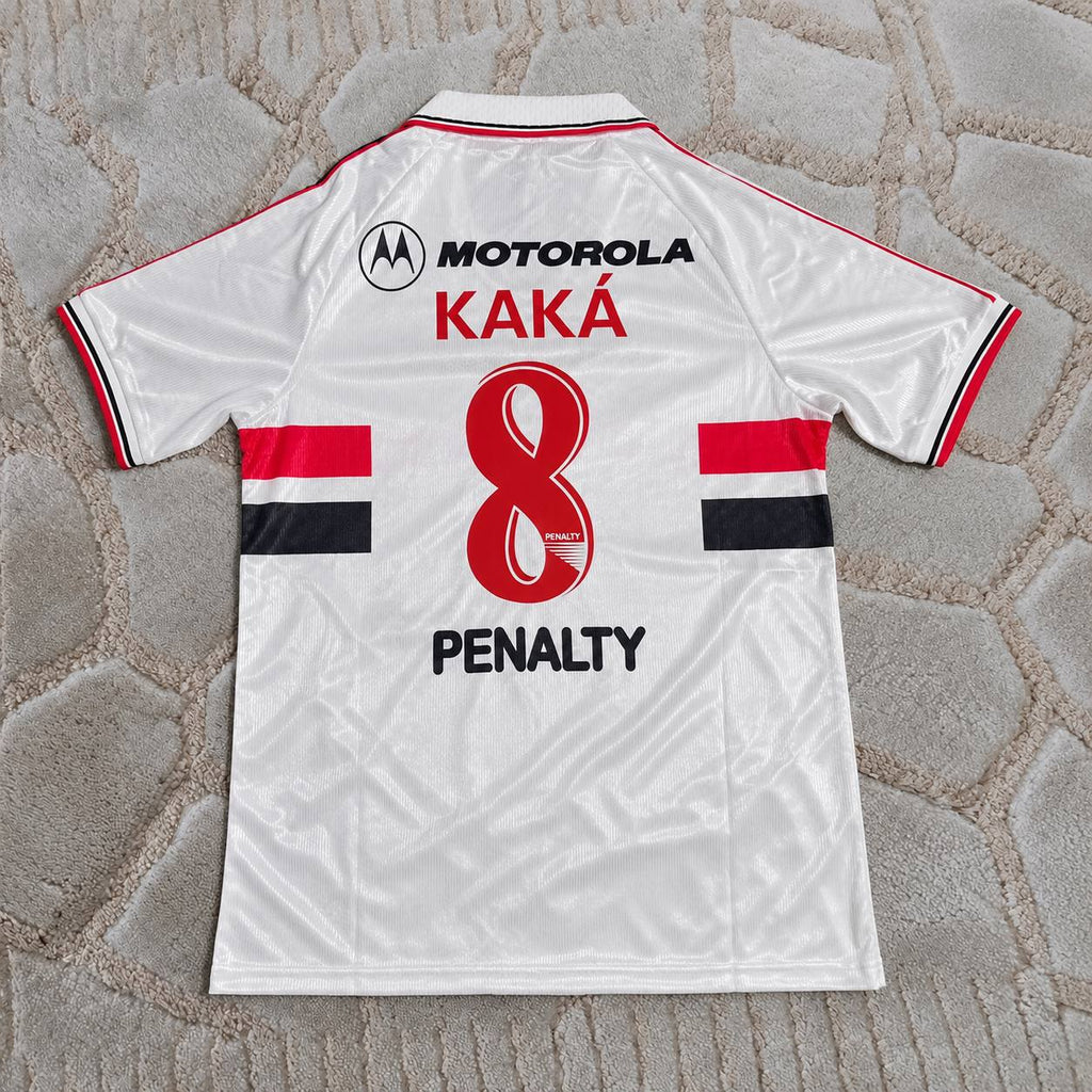 Kaka Leite Sao Paulo Fc 1999-2000 Season White Retro Football Jersey Soccer Trikot Maillot