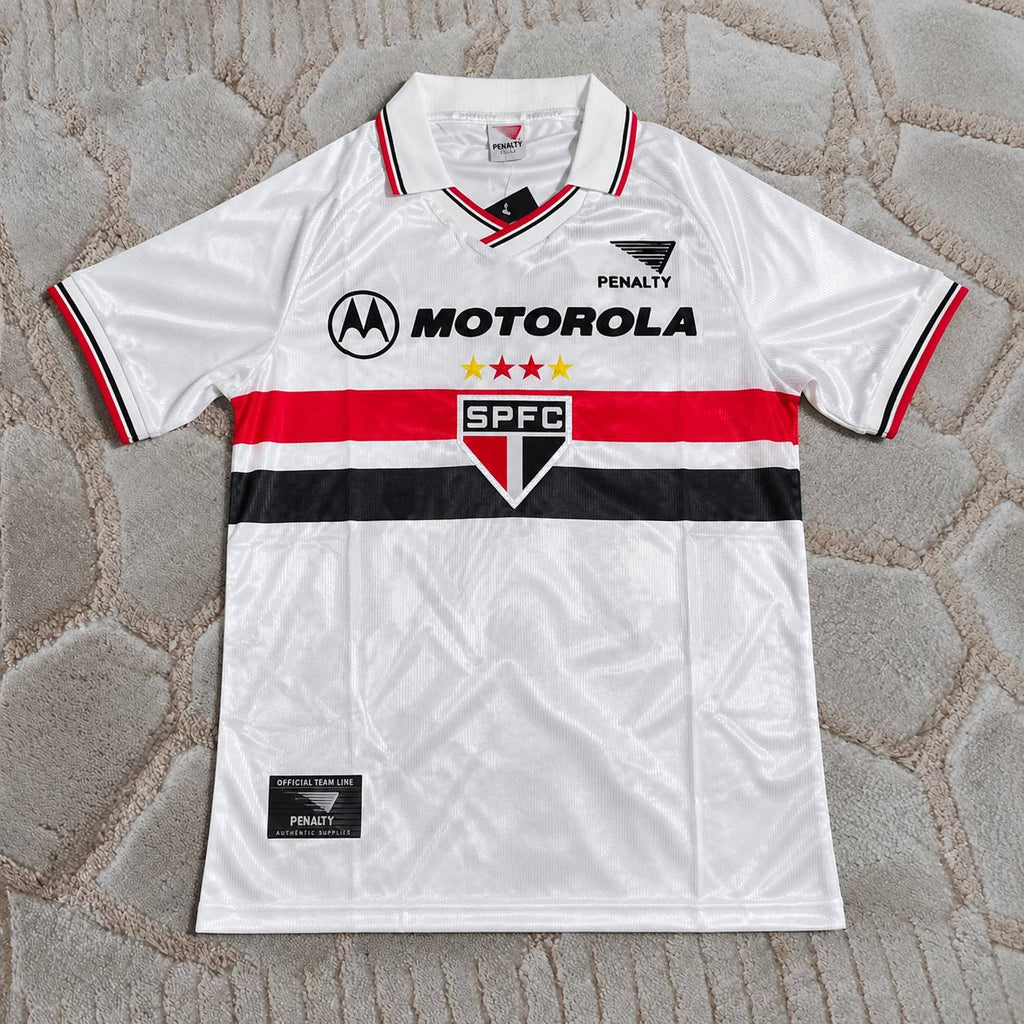Kaka Leite Sao Paulo Fc 1999-2000 Season White Retro Football Jersey Soccer Trikot Maillot