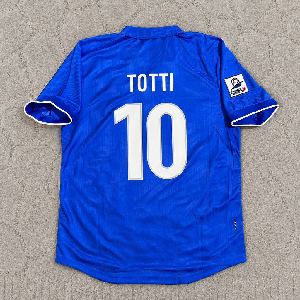 Francesco Totti Italy Home Blue Retro Football Jersey