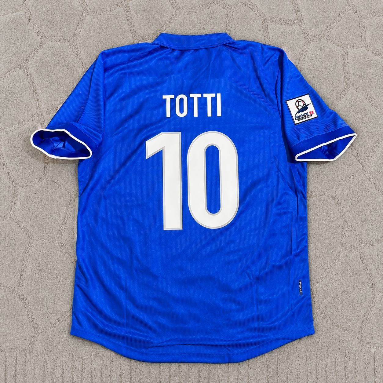 Francesco Totti Italy Home Blue Retro Football Jersey