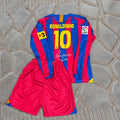 Ronaldinho Gaucho Barcelona 2006 Final Kids Special Retro Long Sleeve Football Jersey Soccer Trikot Maillot Magliaa