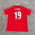 Dwight Yorke Manchester United 1999 Red Retro Football Jersey Trikot Maillot