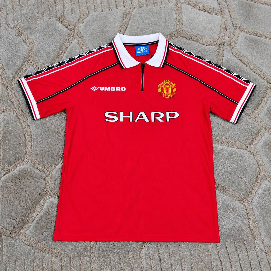 Dwight Yorke Manchester United 1999 Red Retro Football Jersey Trikot Maillot