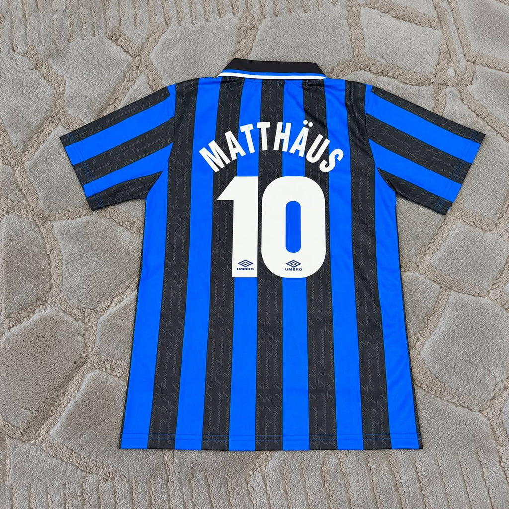 Lothar Matthaus Inter Home Retro Football Jersey Trikot Maillot