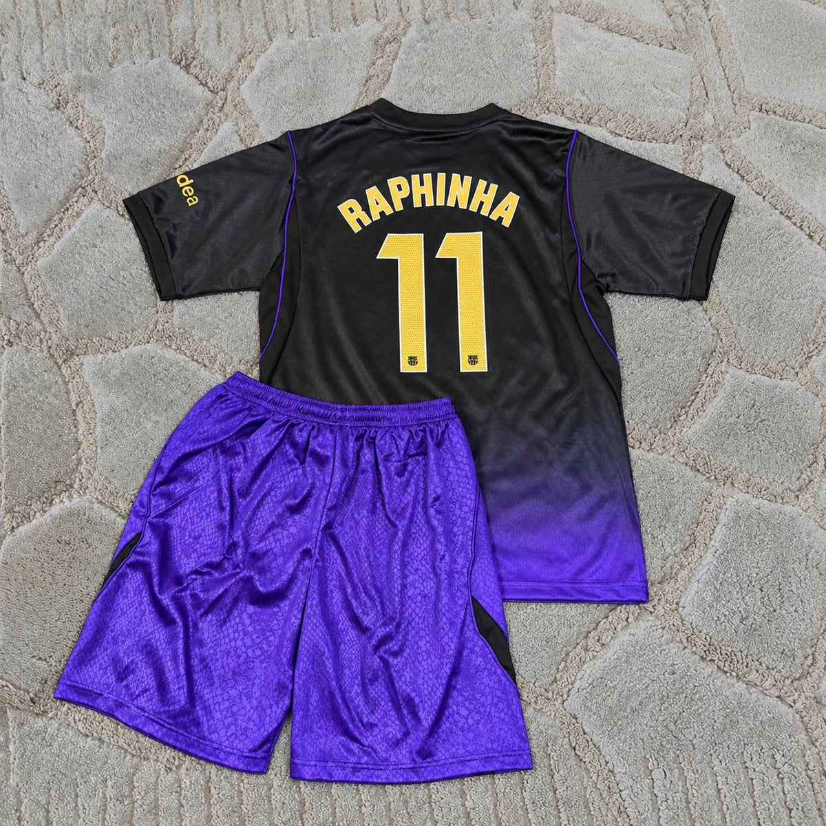 Raphinha #11 Barcelona 2027 Away Kids Football Jersey Soccer Trikot Maillot Magliaa