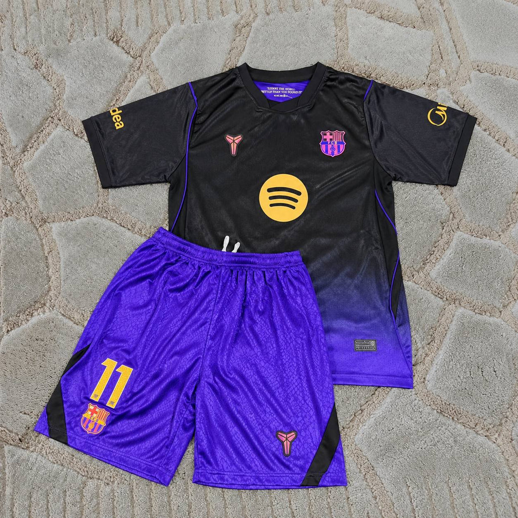 Raphinha #11 Barcelona 2027 Away Kids Football Jersey Soccer Trikot Maillot Magliaa