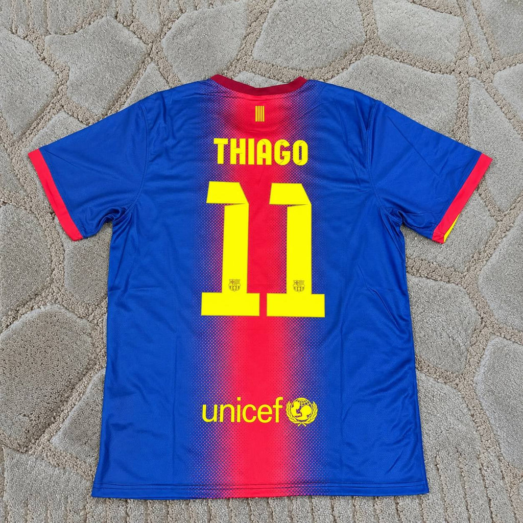 Thiago Alcantara Barcelona 2012/2013 Retro Home Football Jersey Trikot Maillot Magliaa