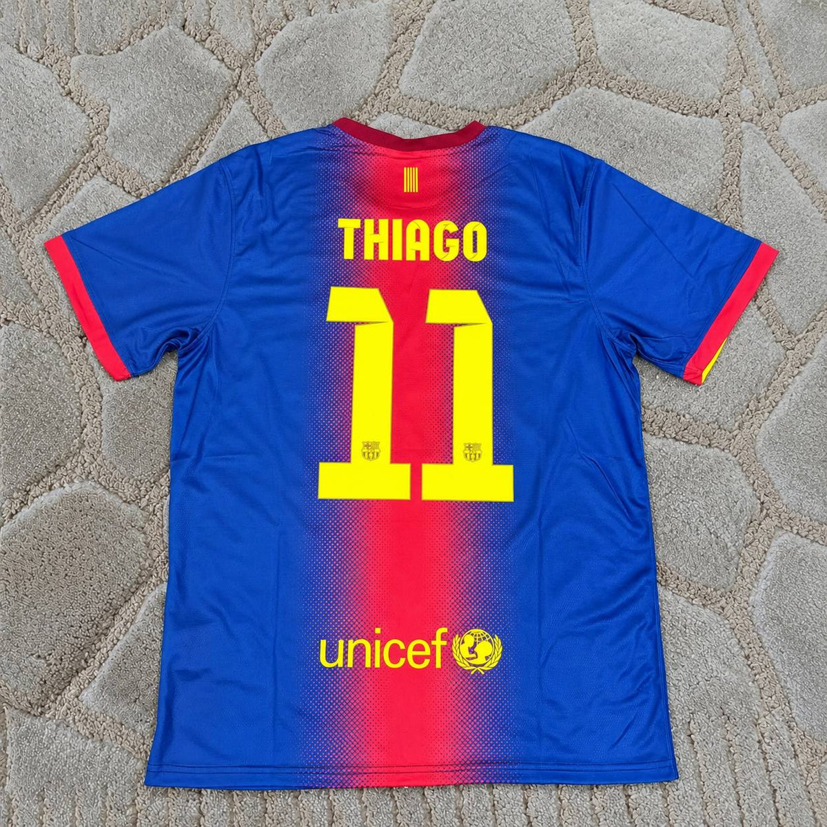 Thiago Alcantara Barcelona 2012/2013 Retro Home Football Jersey Trikot Maillot Magliaa