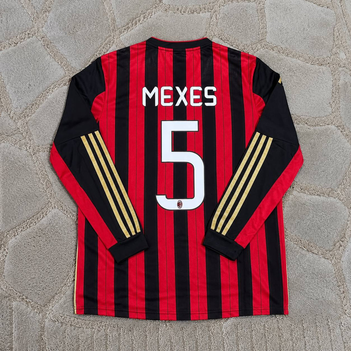 Philippe Mexes AC Milan 2013/14 Long Sleeve Home Retro Football Jersey Trikot Maillot
