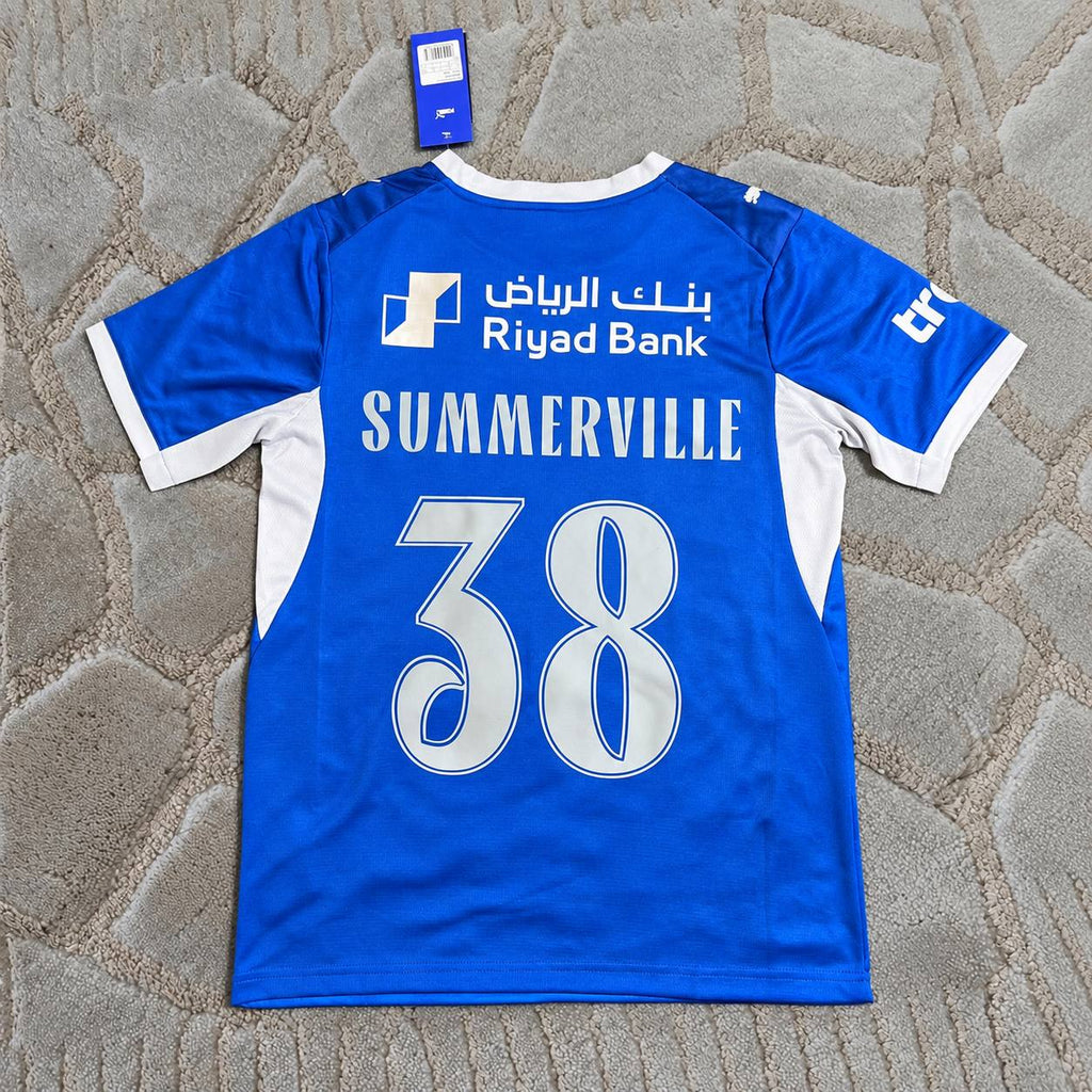 Crysencio Summerville Al Hilal 2026-2027 New Season Home Blue Foootball Jersey Trikot Maillot