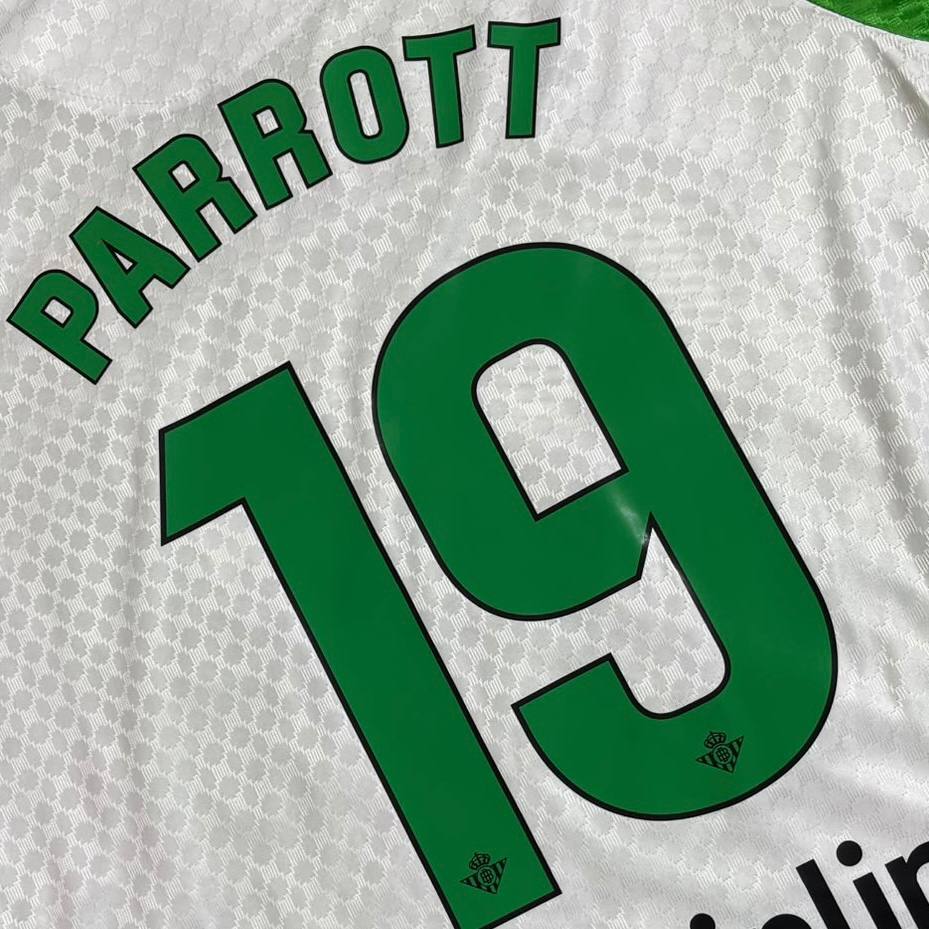 Troy Parrott Real Betis 2027 Home Green White Long Sleeve Football Jersey Soccer Trikot Maillot