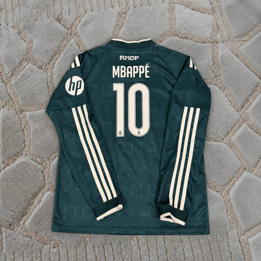 Kylian Mbappe Madrid New Season Long Sleeve Football Jersey Soccer Trikot Maillot Magliaa