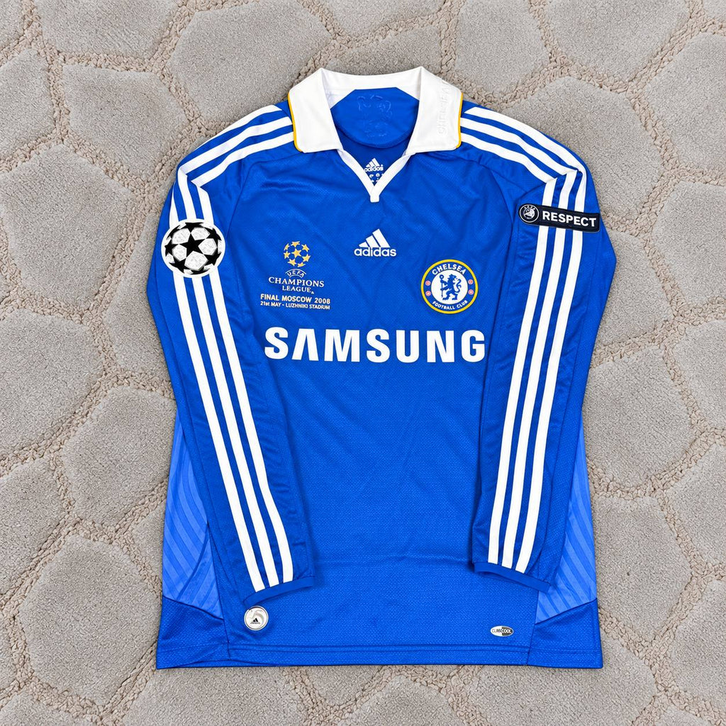 Andriy Shevchenko Chelsea 2008 Champions League Final Long Sleeve Football Jersey Soccer Trikot Maillot