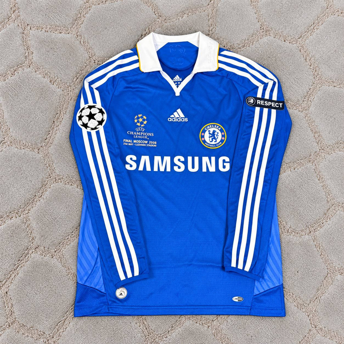Andriy Shevchenko Chelsea 2008 Champions League Final Long Sleeve Football Jersey Soccer Trikot Maillot