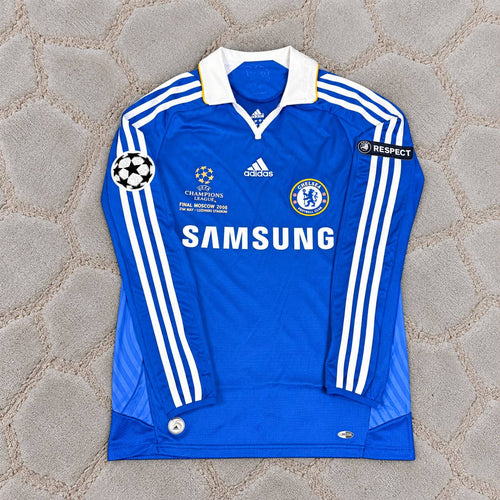 Andriy Shevchenko Chelsea 2008 Champions League Final Long Sleeve Football Jersey Soccer Trikot Maillot