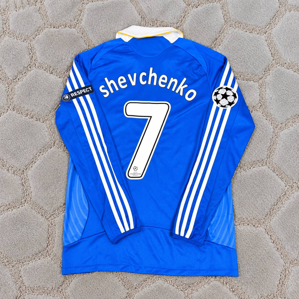 Andriy Shevchenko Chelsea 2008 Champions League Final Long Sleeve Football Jersey Soccer Trikot Maillot