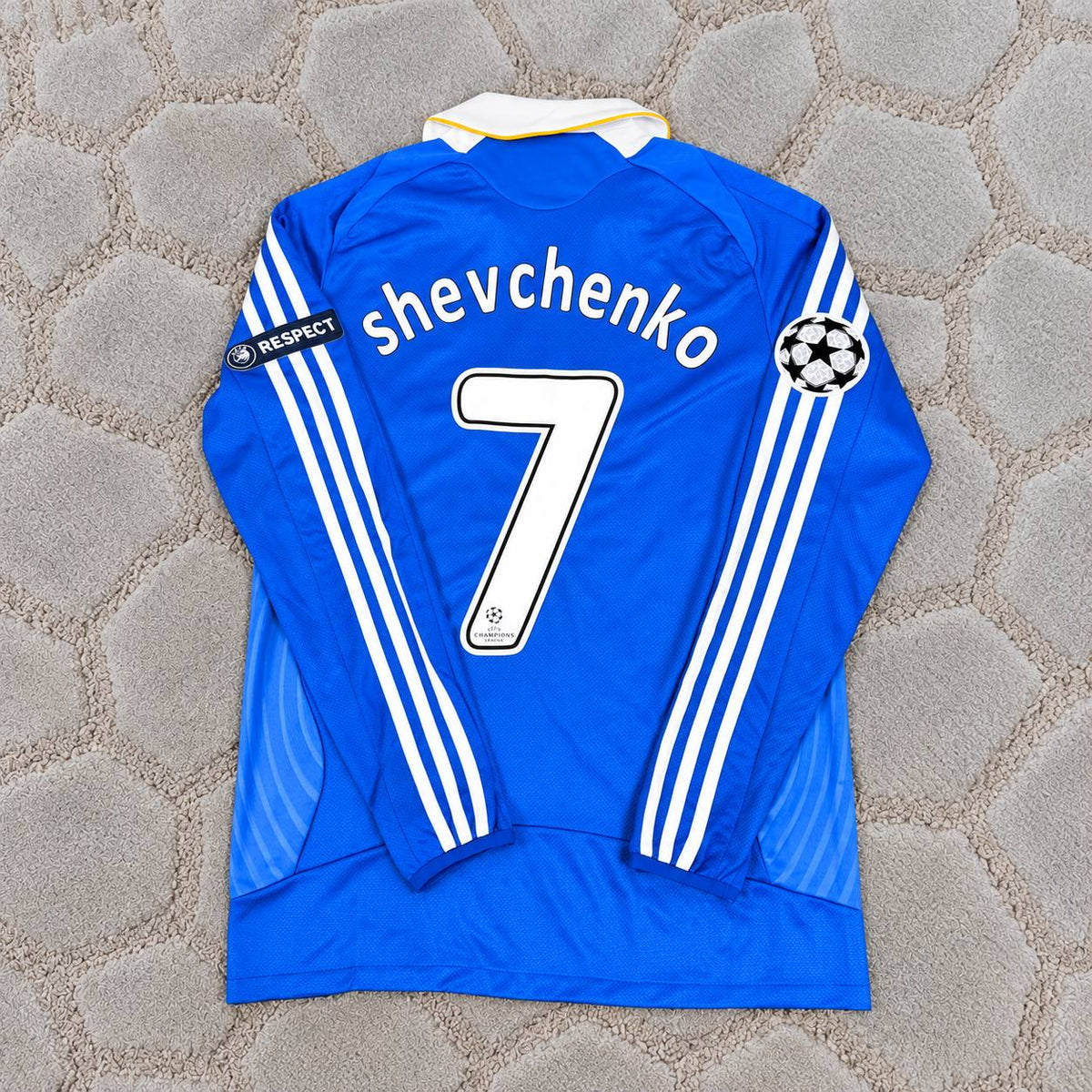 Andriy Shevchenko Chelsea 2008 Champions League Final Long Sleeve Football Jersey Soccer Trikot Maillot