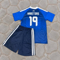 Konstantinos Karetsas Greece Kids 2026 Blue Football Jersey Trikot Maillot