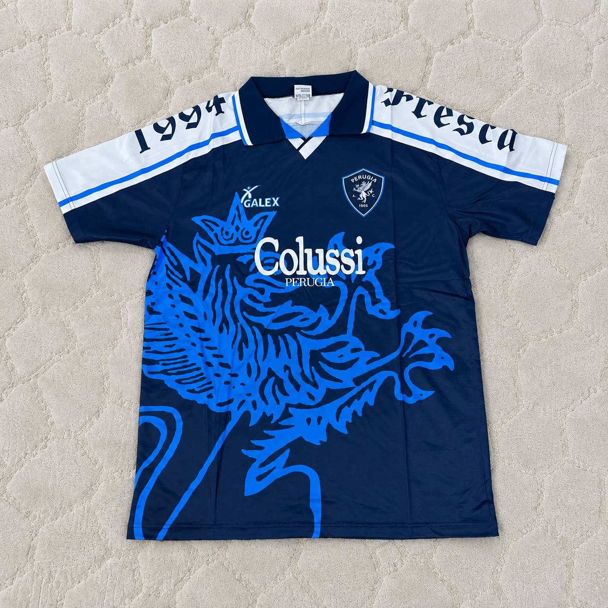 Milan Rapaic Perugia Retro Blue Football Jersey