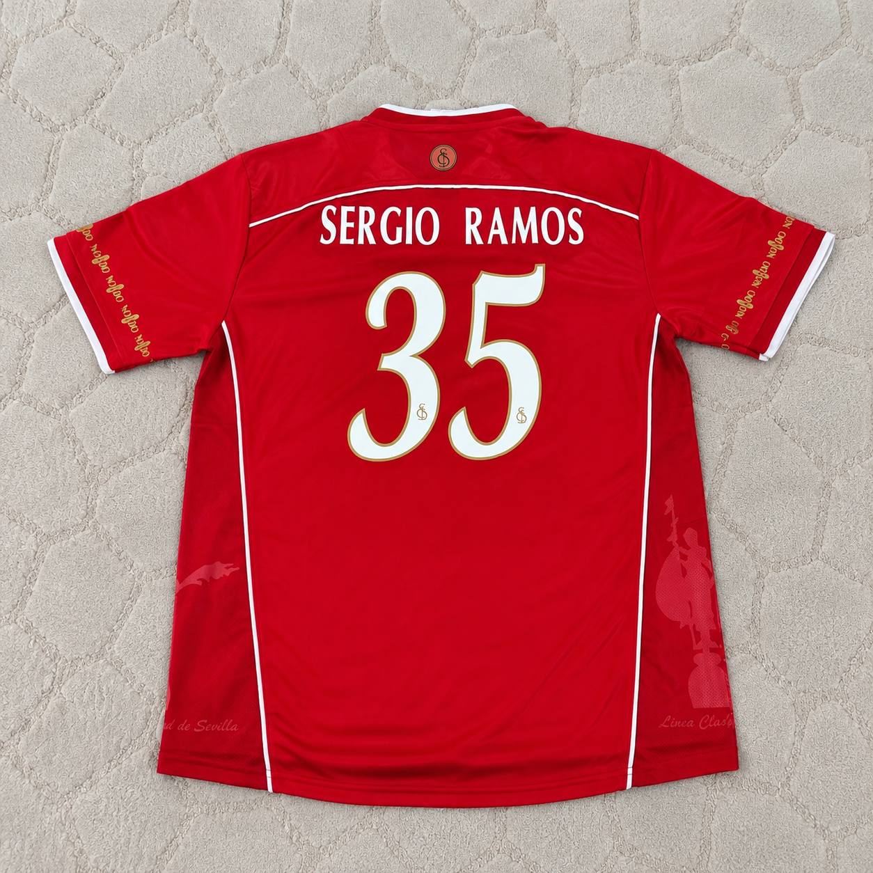 Sergio Ramos Sevilla 2003/2004 Red Home Retro Football Jersey Kit