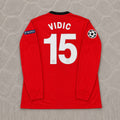 Nemanja Vidic #15 Manchester United 2009-2010 Retro Long Sleeve Football Jersey