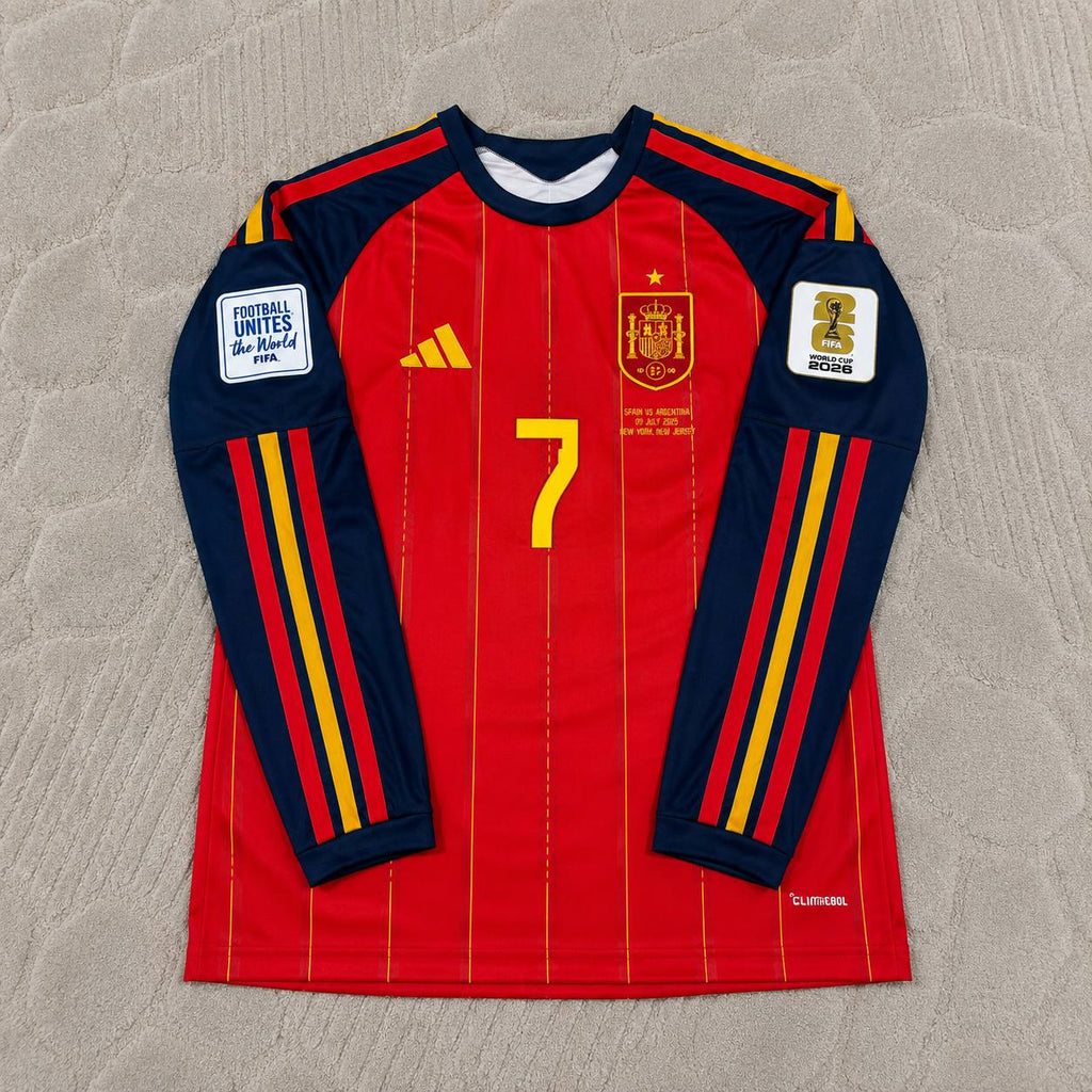 Ferran Torres #7 Spain 2026 World Cup Final Home Long Sleeve Football Jersey