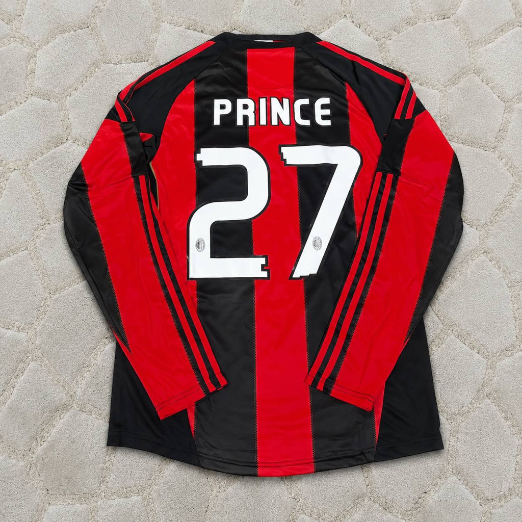 Kevin-Prince Boateng AC Milan 2010-2011 Home Log Sleeve Retro Football Jersey