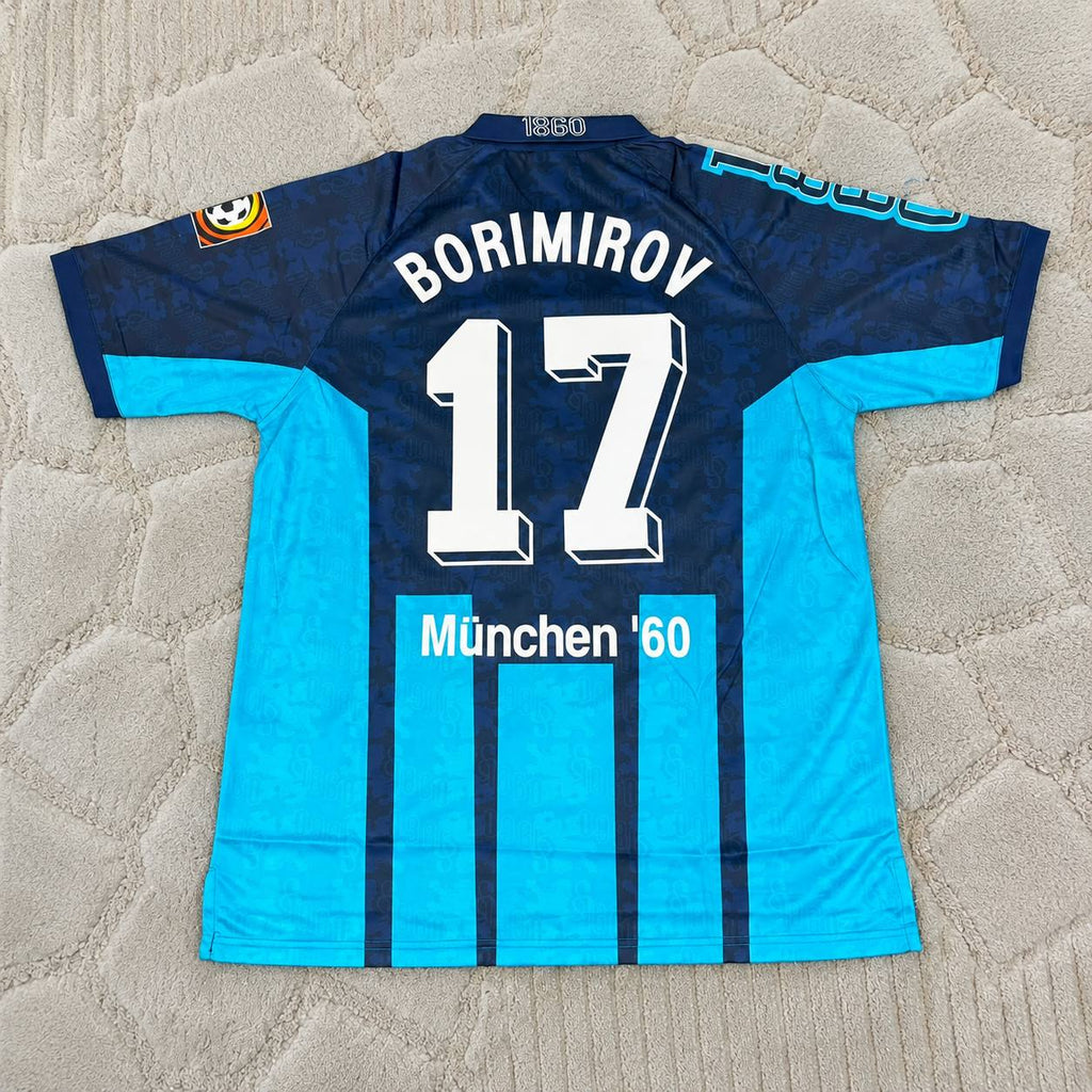 Daniel Borimirov TSV 1860 München Blaues Heim Retro Fußballtrikot