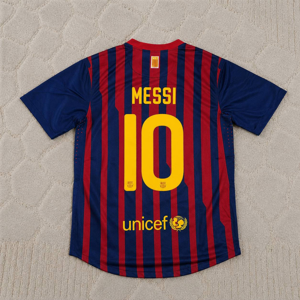 Lionel Messi Barcelona 2011-2012 Retro Home Football Jersey