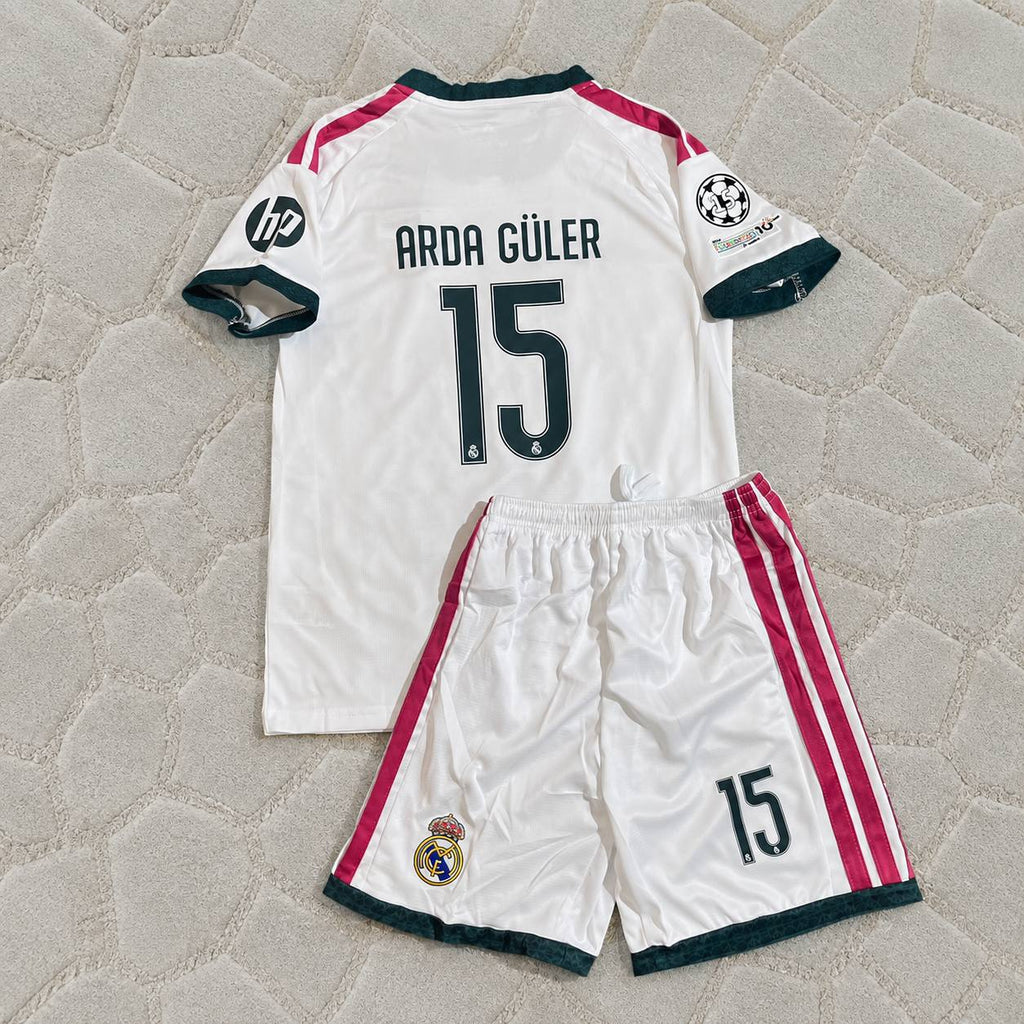 Arda Güler White Kids Jersey Maillot Trikot Soccer Shirt
