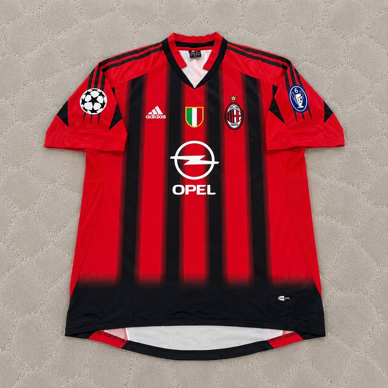 Jaap Stam #31 AC Milan 2004 2005 Home Retro Football Jersey