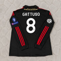 Gennaro Gattuso AC Milan 2011/12 Red & Black Retro Football Jersey Kit