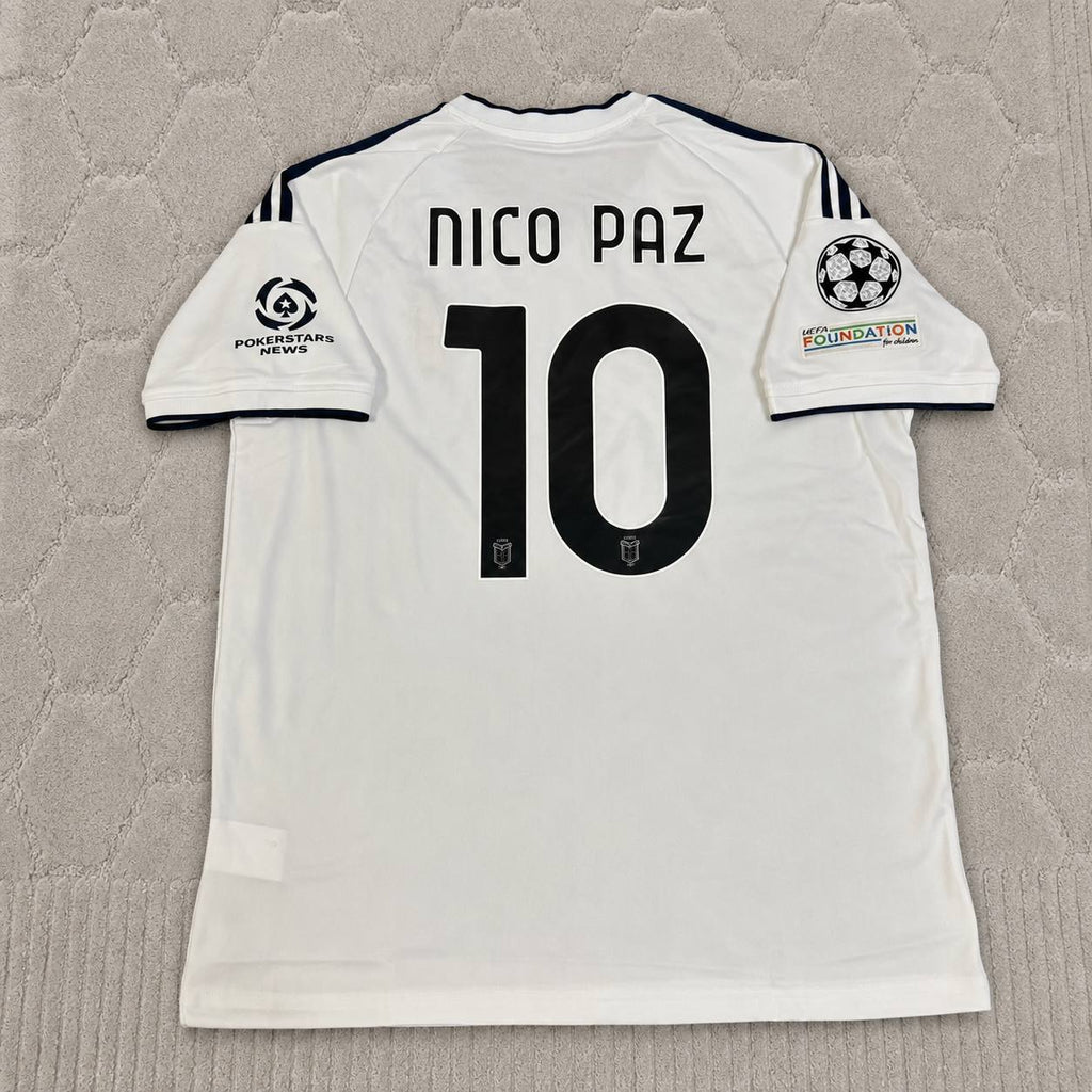 Nico Paz Como 2027 Away Champions League Patch New Season Football Jersey