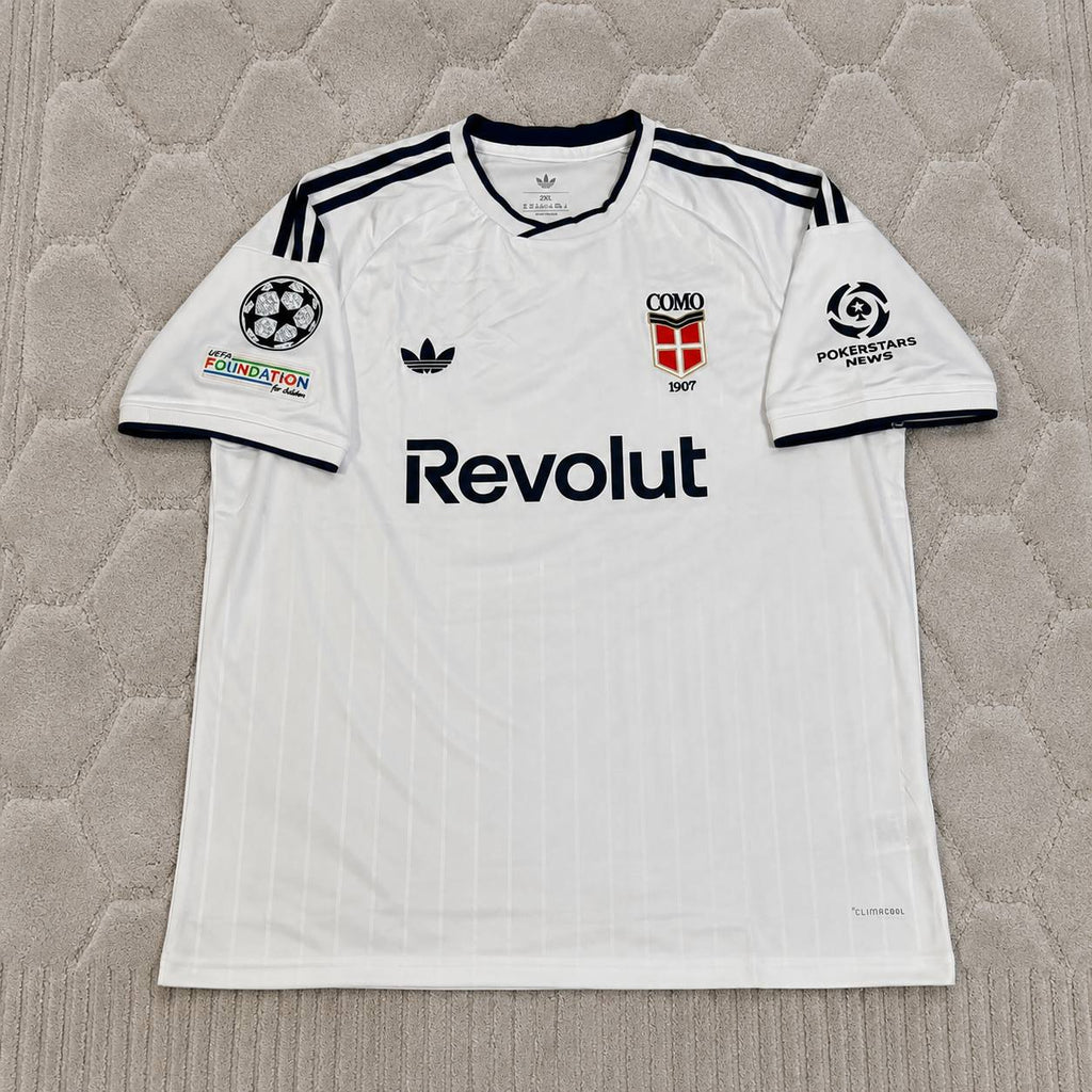 Nico Paz Como 2027 Away Champions League Patch New Season Football Jersey