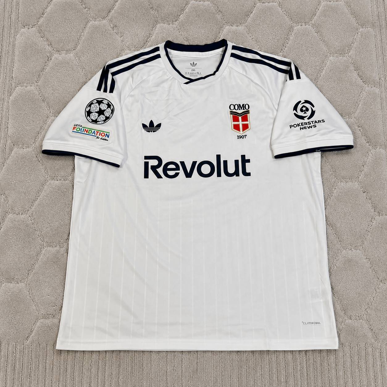 Nico Paz Como 2027 Away Champions League Patch New Season Football Jersey