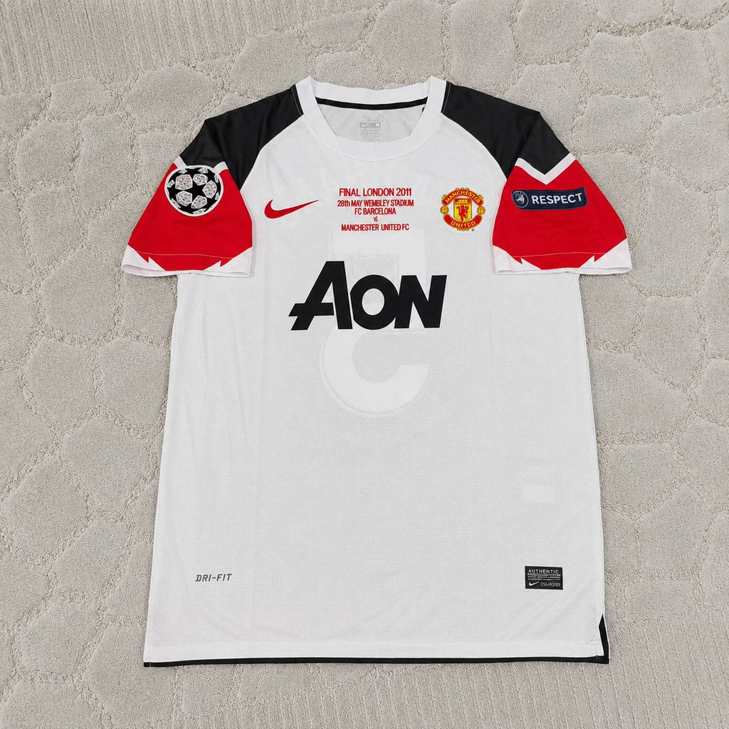 Rio Ferdinand #5 Manchester United 2011 Champions League Final White Football Jersey