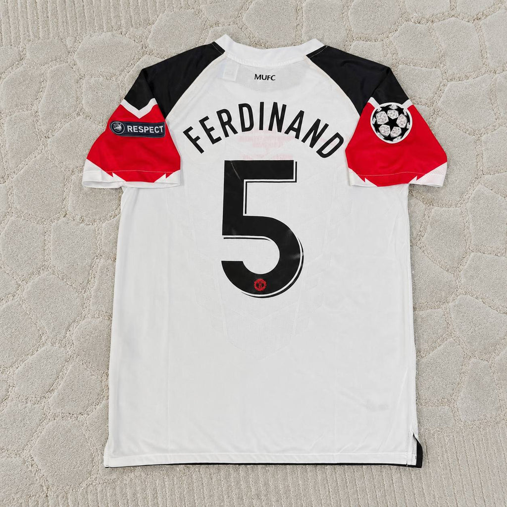 Rio Ferdinand #5 Manchester United 2011 Champions League Final White Football Jersey