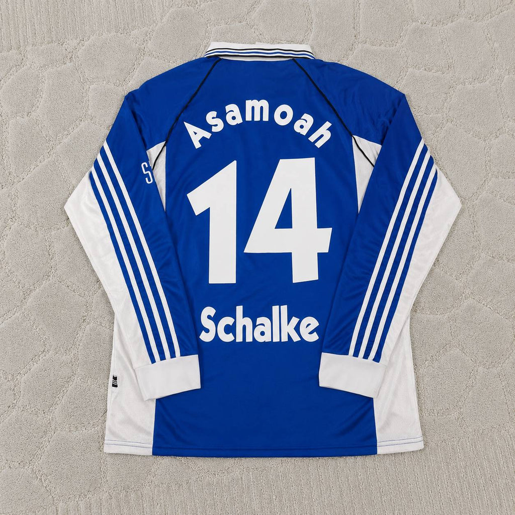 Gerald Asamoah #14 Schalke 04 1998-2000 Langarm Retro Fussballtrikot