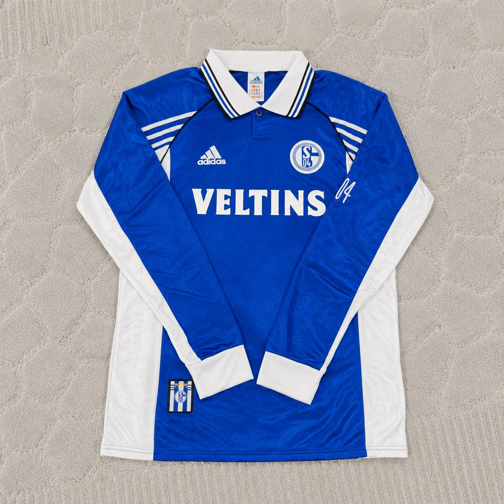 Gerald Asamoah #14 Schalke 04 1998-2000 Langarm Retro Fussballtrikot