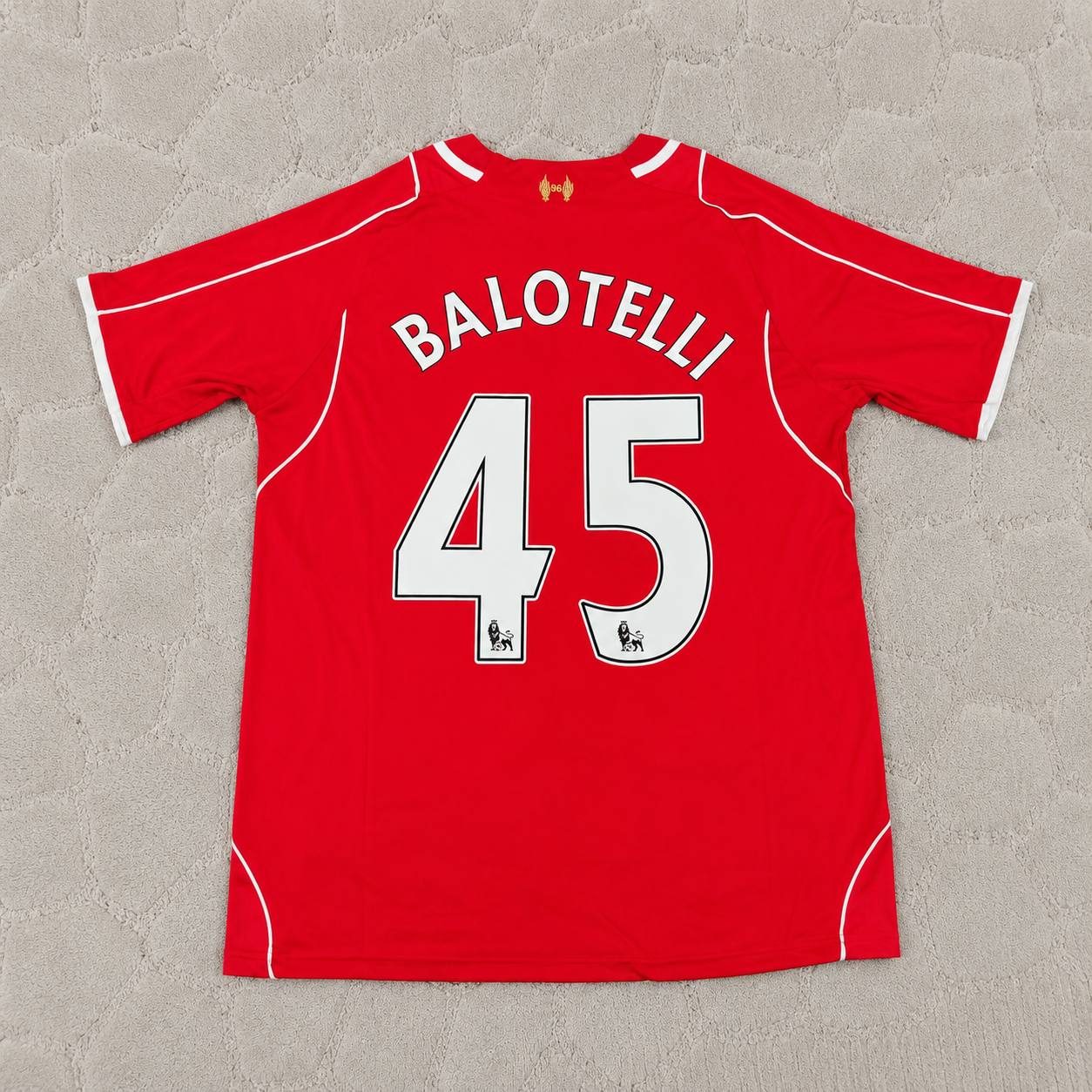Mario Balotelli 45- Liverpool 2014/15 Home Retro Kit Jersey Trikot Maillot Soccer Shirt