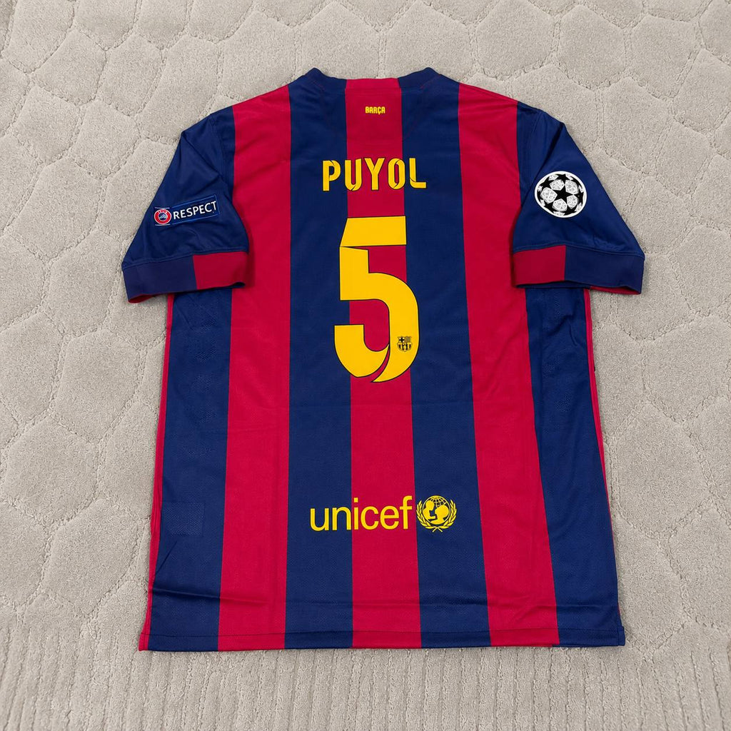 Carles Puyol Barcelona 2015 Final Berlin Champions League Jersey Trikot