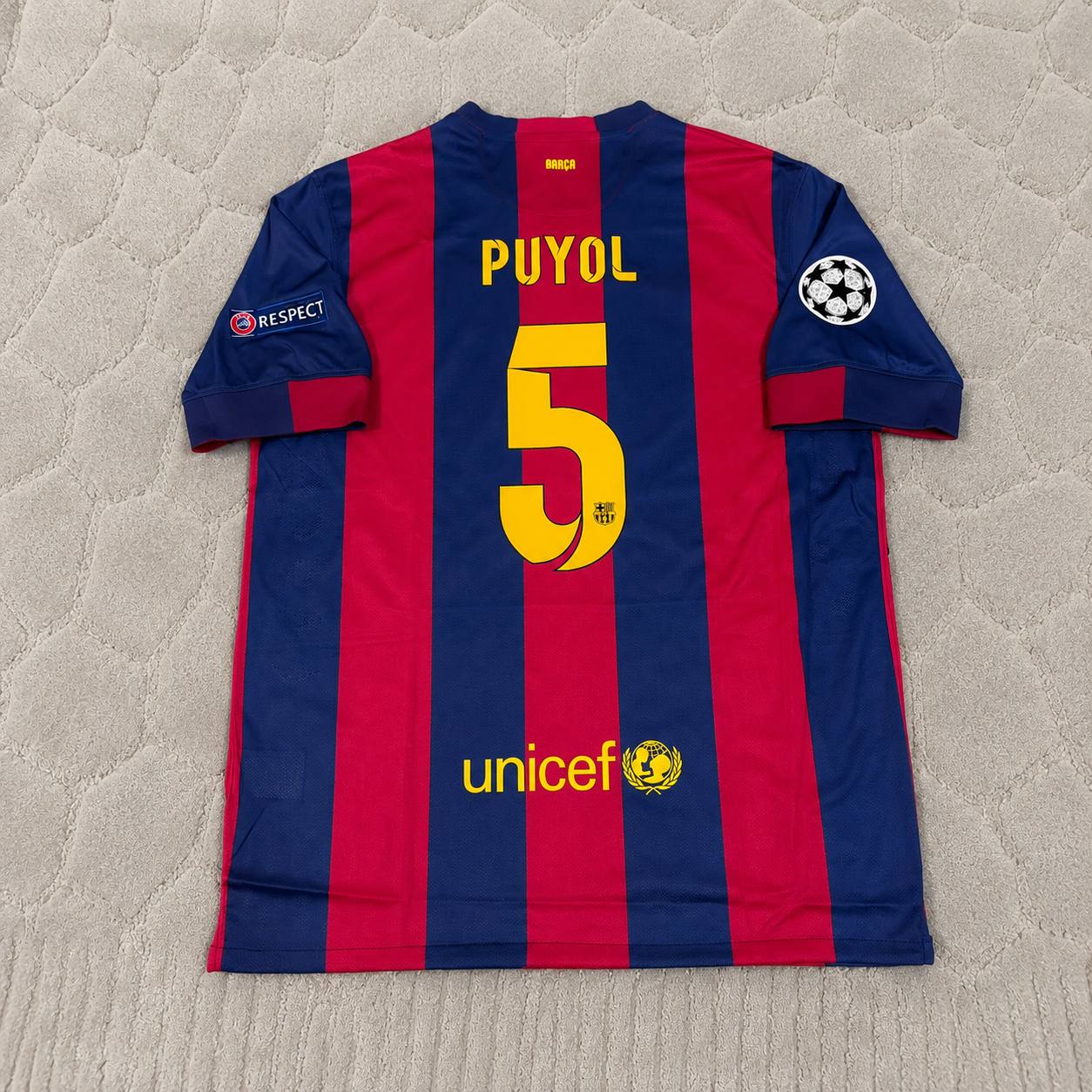 Carles Puyol Barcelona 2015 Final Berlin Champions League Jersey Trikot